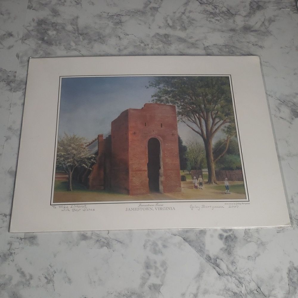 ‎Jamestown Tower Signed Print by Gulay Berryman